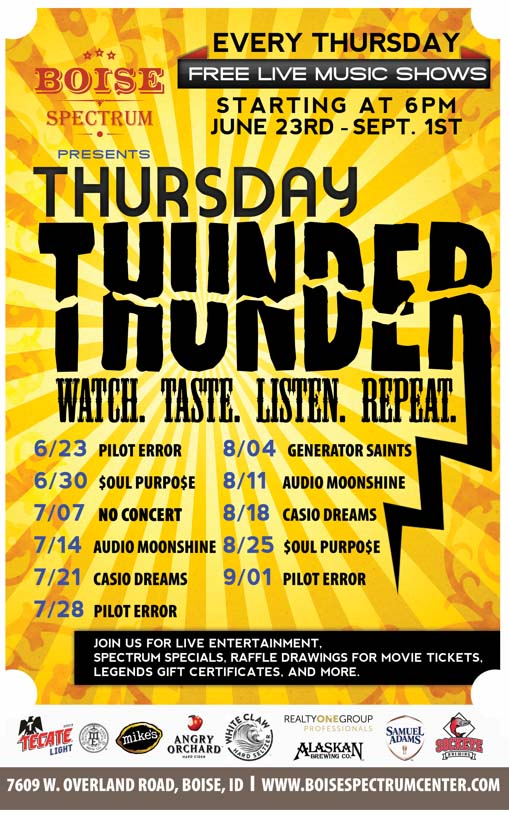 Thursday Thunder Concerts 2022 Boise Spectrum Center